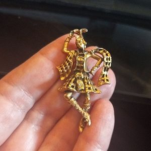 Vintage Coro Highland Dancer Brooch